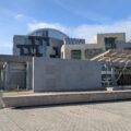 A picture of the Scottish parliament building on a sunny day